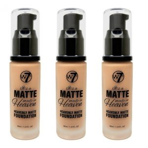 W7 Matte made heaven foundation natural tan (3 stuks)