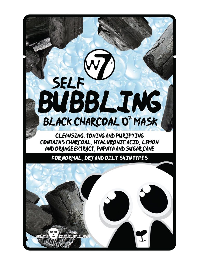 W7 Bubbling Black Charcoal face mask 24 stuks per display