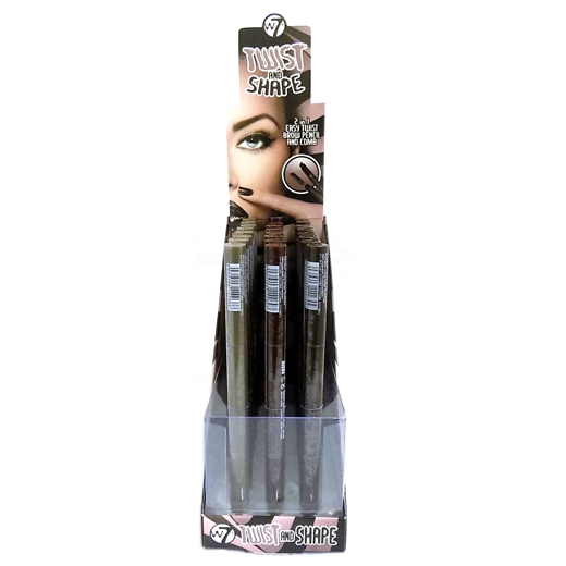W7 Twist & Shape Eyebrow Pencil op Tray 24 stuks