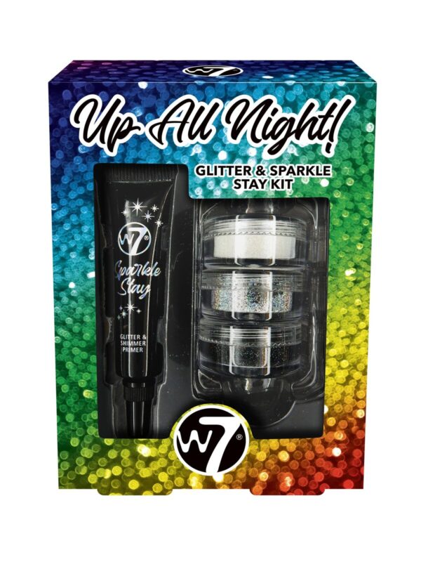 W7 Up all Night! Glitter & Sparkle Stay Kit 12 stuks per display