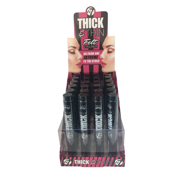 W7 Thick & Tin Felt Eyeliner  ACTIE 2x 24 stuks+1x 24 stuks GRATIS