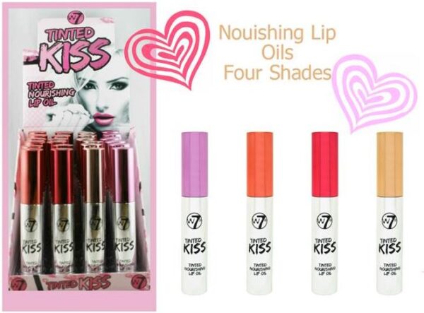 W7 Tinted Kiss Lip Oil ACTIE2 24 stuks+1 x 24 stuksgratis