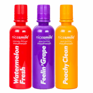 Nice Smile Mouthwash Mixed Case Peach/Watermelon/Grape (12)