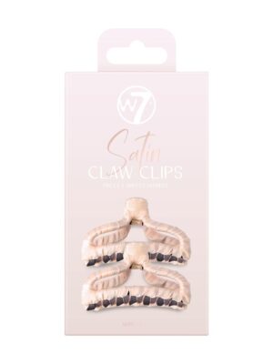W7 Satin Claw Hair Clip Set - Nude (2-pack)