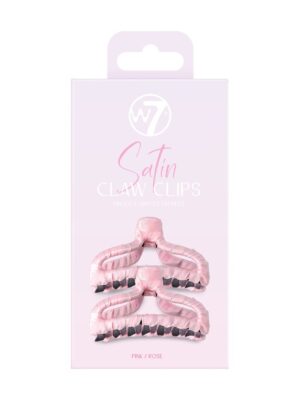 W7 Satin Claw Hair Clip Set - Pink (2-pack)
